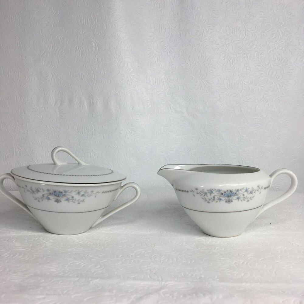 Vintage Towne House China Covered Sugar & Creamer Set Providence Pattern Japan